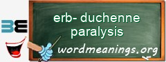 WordMeaning blackboard for erb-duchenne paralysis